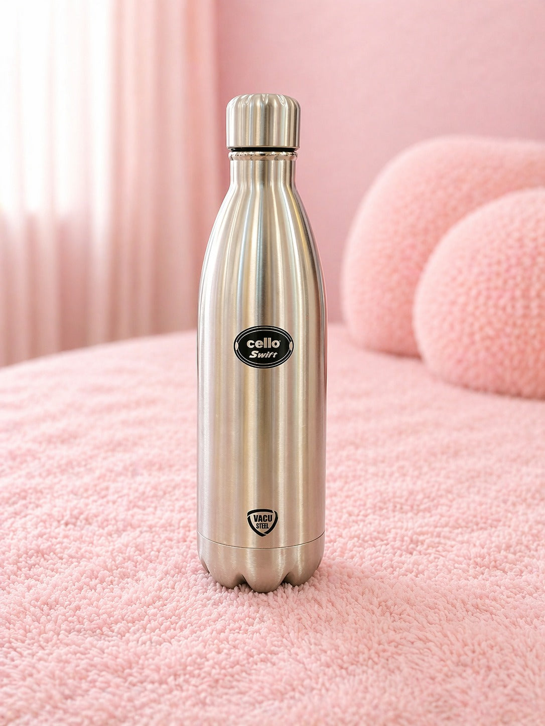 Cello Swift Stainless Steel Vacuum Bottle – Leakproof, Durable & Temperature Retaining Bottle for Daily Use