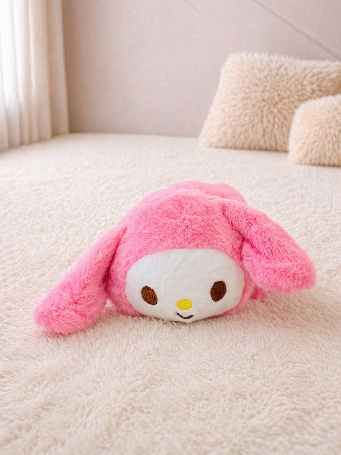 Cute Pink Bunny Plush Toy – Soft Sleeping Stuffed Toy for Kids & Gifting
