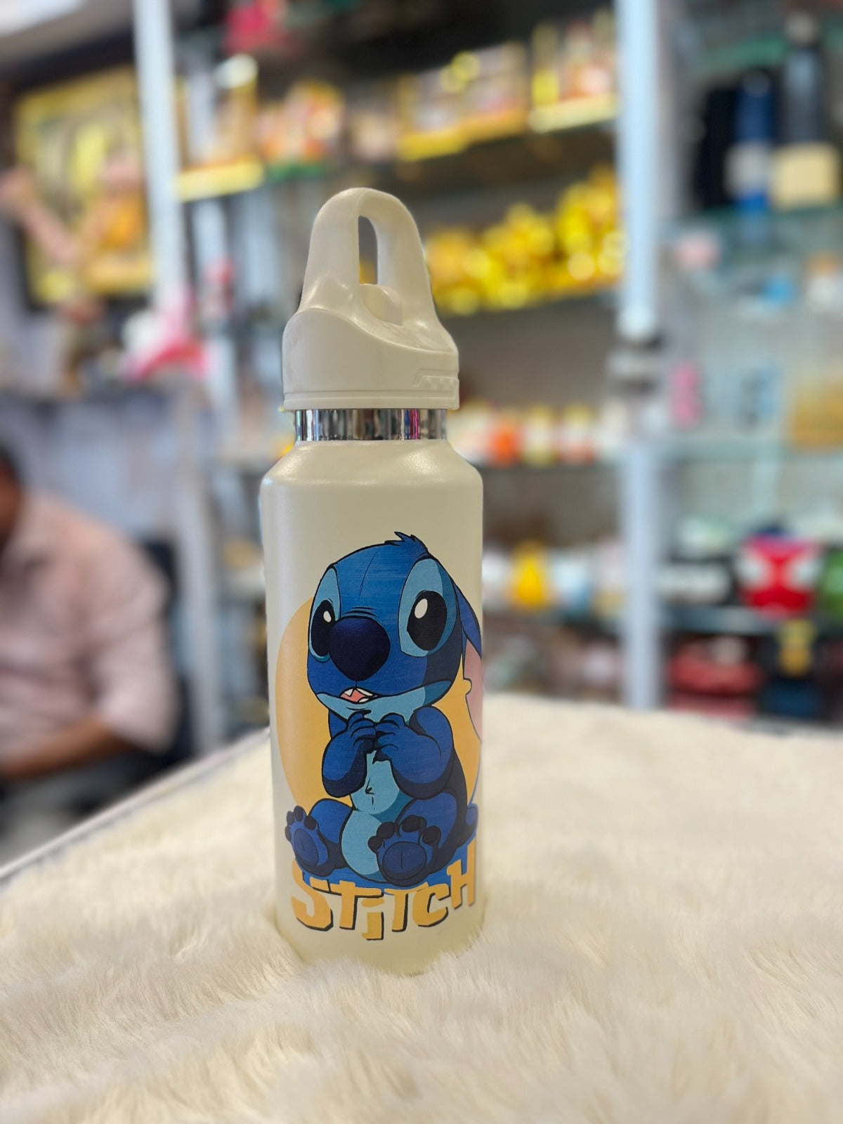 Cute Stitch Cartoon Water Bottle with Handle – Leakproof, Lightweight & Kids-Friendly Bottle