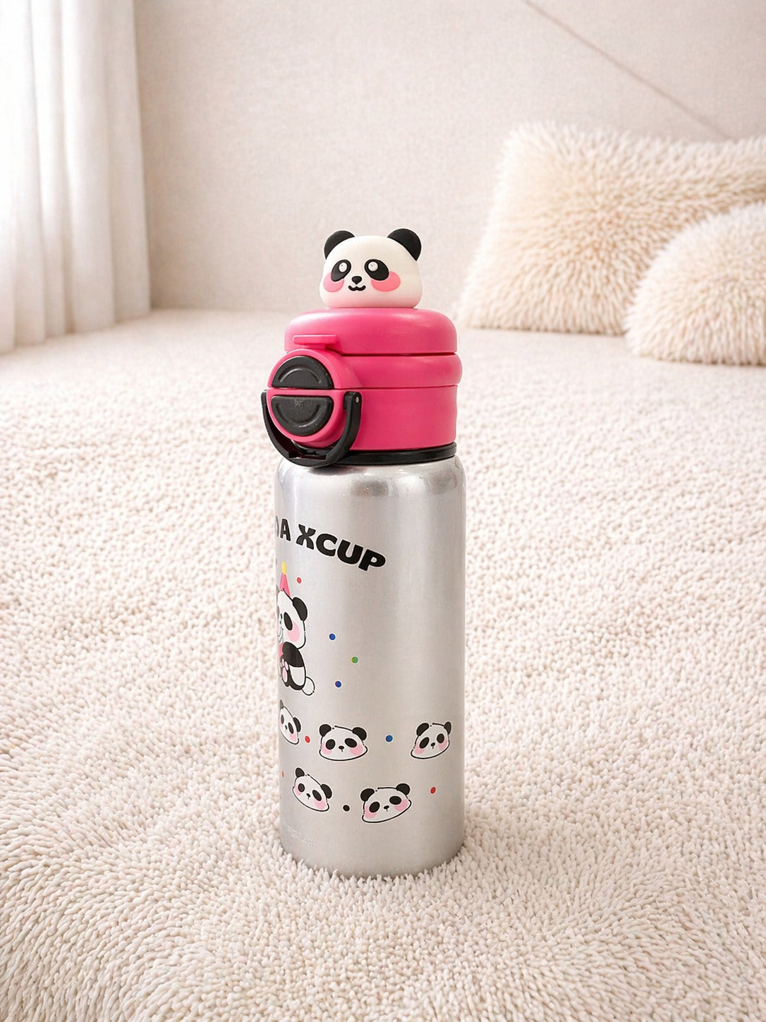 Cute Panda Cartoon Water Bottle with Handle – Leakproof, Lightweight & Kids-Friendly Bottle