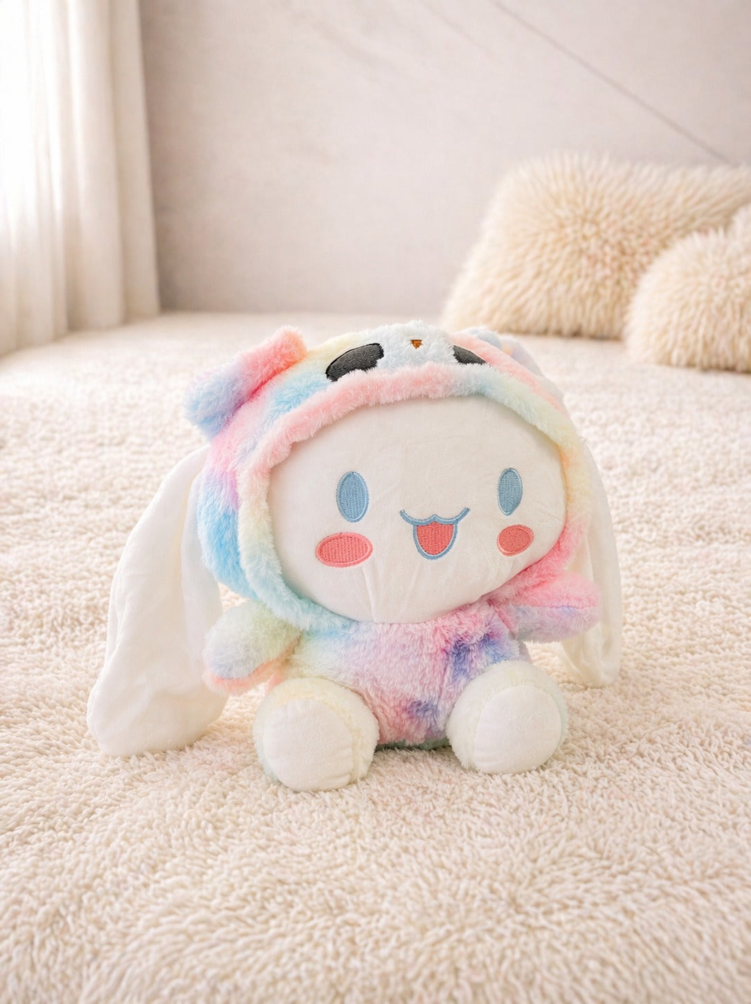 Rainbow Bunny Plush Toy – Ultra Soft Pastel Stuffed Toy for Kids & Gifting