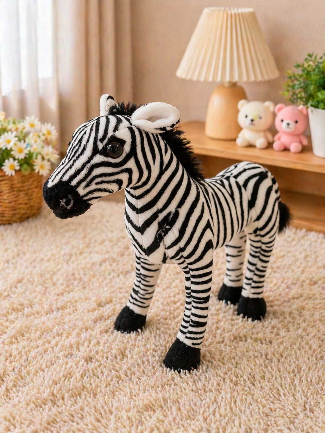 Cute Zebra Plush Toy – Soft Stuffed Toy for Kids & Gifting 🦓🤍