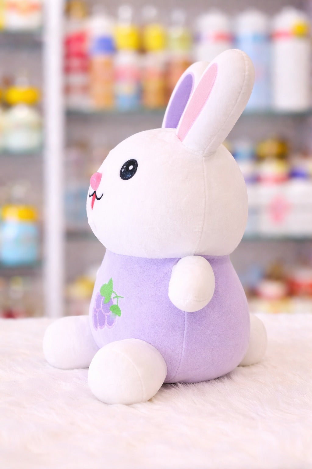 Premium Velvet Plush Bunny Toy – Embroidered Designer Gift & Festive Decor