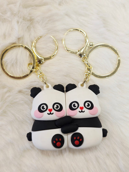 Panda Couple Keychain