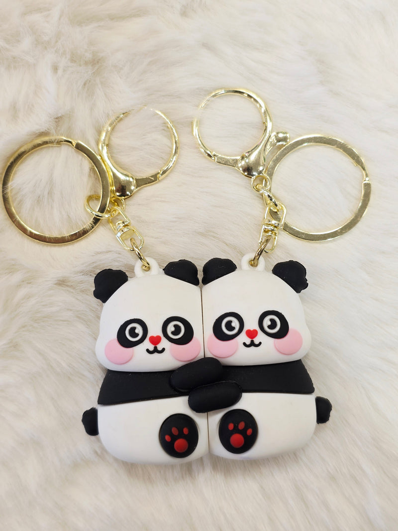 Panda Couple Keychain