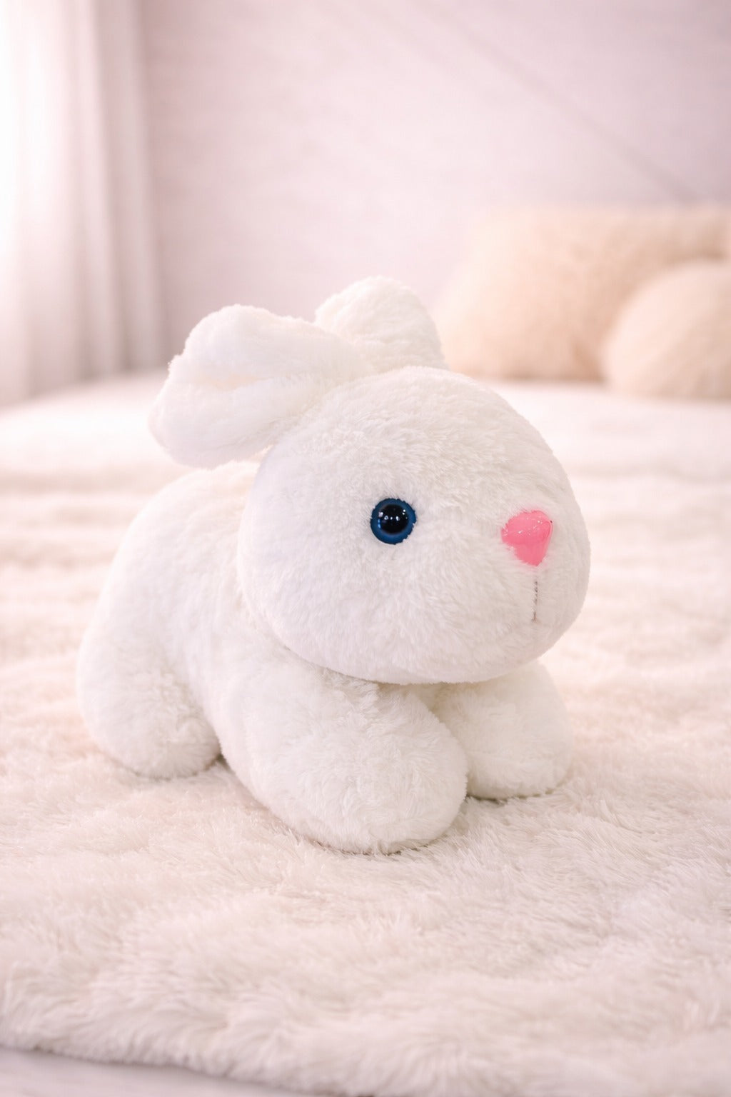 Cute White Bunny Plush Toy – Ultra Soft Stuffed Rabbit for Kids, Gifting & Cozy Decor