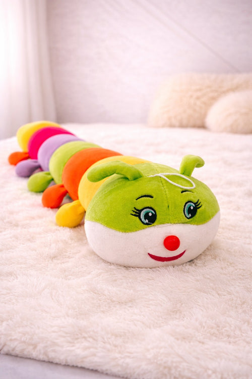 Cute Multicolor Caterpillar Plush Toy – Soft Stuffed Cartoon Insect for Kids, Hugging & Gifting