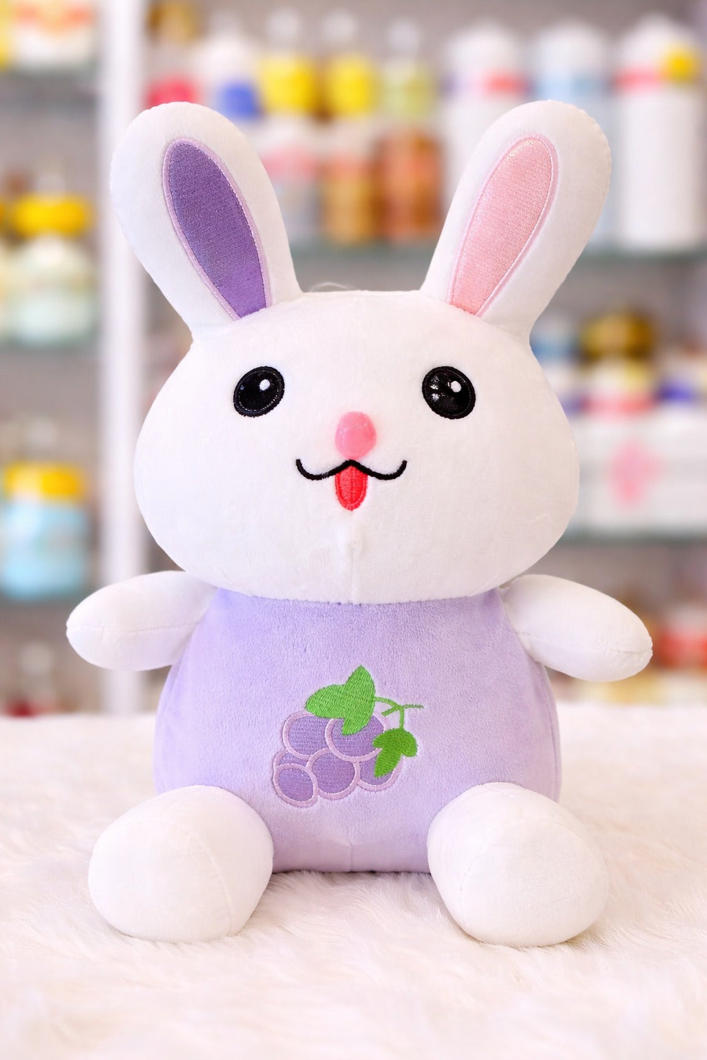 Premium Velvet Plush Bunny Toy – Embroidered Designer Gift & Festive Decor