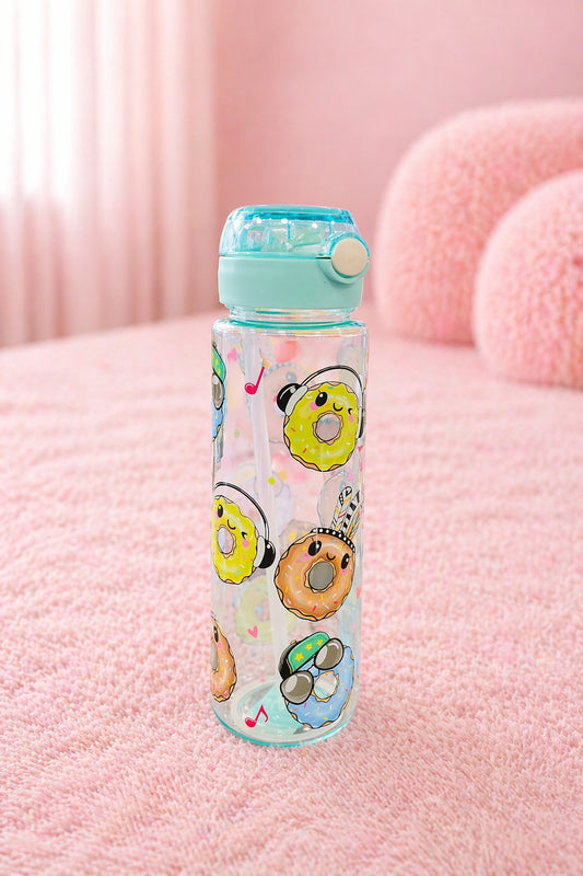 Cute Donut Kids Sports Sipper Water Bottle – Leakproof, Durable & Portable Bottle for Daily Use