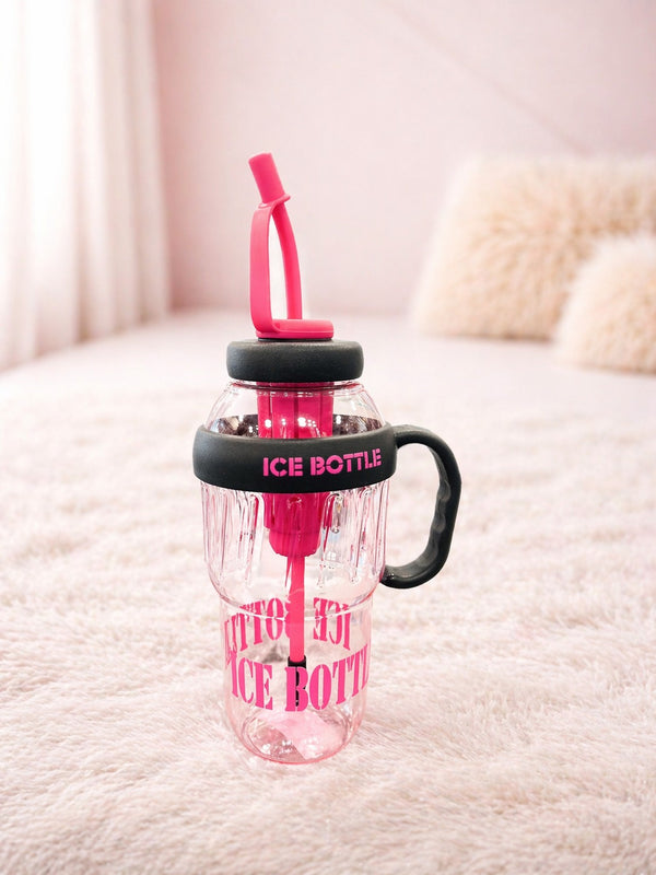 Ice Bottle Sipper with Handle & Straw – Leakproof, Stylish & Easy Carry Bottle for Daily Use