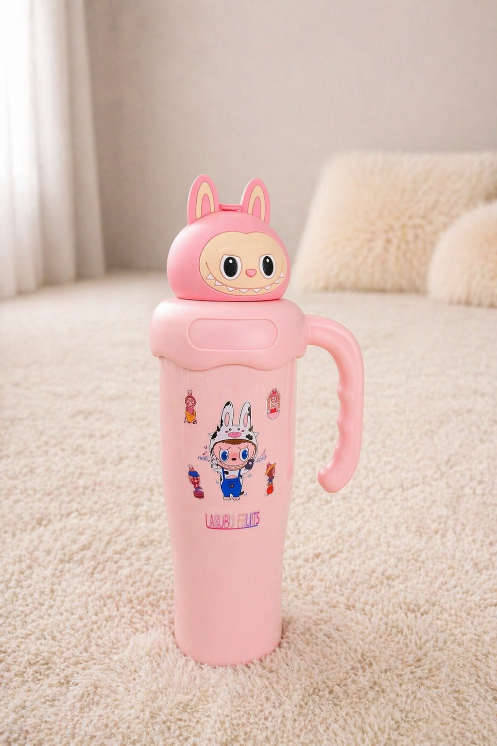Cute Bunny Ice Bottle – Premium Pink Kids Sipper