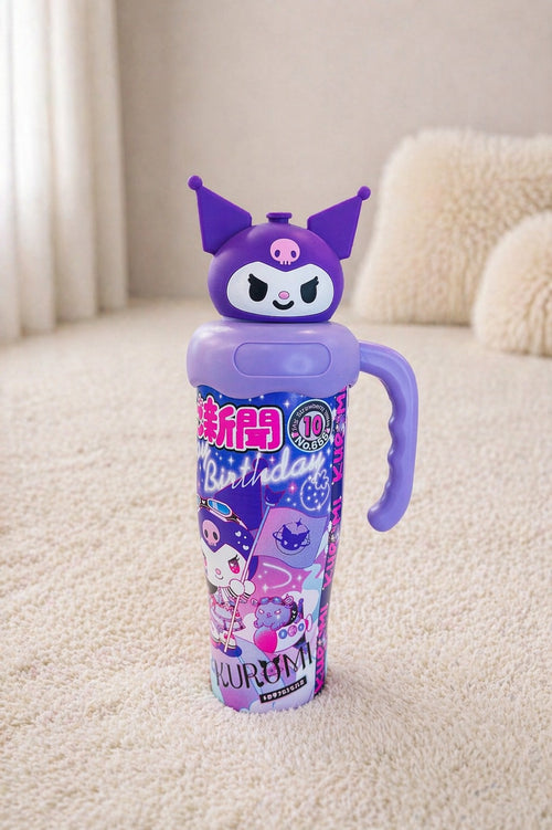 Kuromi Cartoon Ice Bottle – Premium Purple Kids Sipper