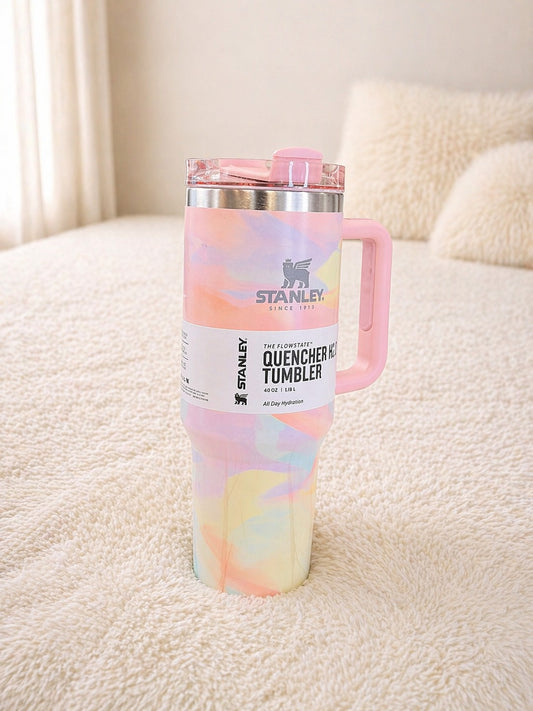 Pastel Gradient Tumbler – Premium Aesthetic Travel Sipper with Handle