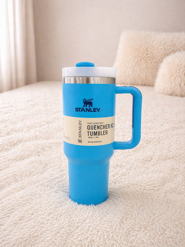 Sky Blue Tumbler – Premium Travel Sipper with Handle