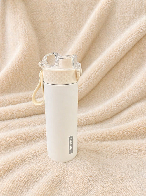 Slim Portable Water Bottle with Flip Cap – Minimal Aesthetic Bottle, Leakproof & Travel-Friendly for Daily Use