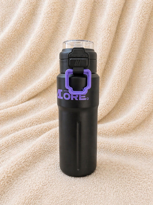 Matte Black Sports Water Bottle with Lock Lid – Durable, Leakproof & Travel-Friendly Bottle for Daily Use