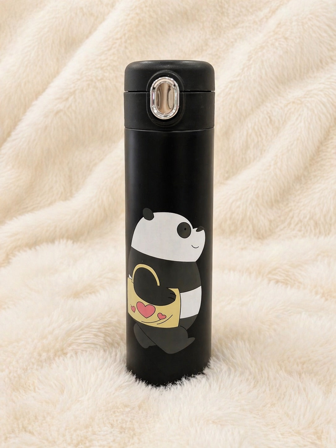 Cute Panda Print Insulated Water Bottle – Leakproof, Sleek & Portable Bottle for Daily Use