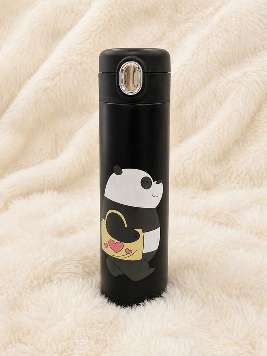 Cute Panda Print Insulated Water Bottle – Leakproof, Sleek & Portable Bottle for Daily Use