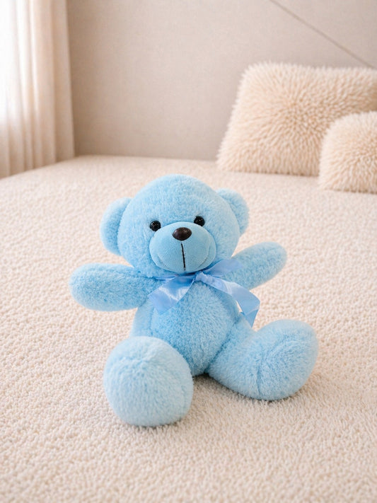 Cute Blue Teddy Bear Plush Toy – Soft Stuffed Toy for Kids & Gifting