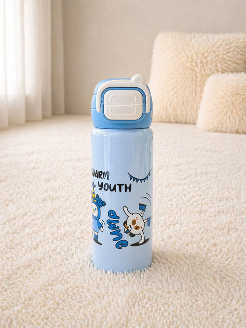 Cute Cartoon Kids Water Bottle with Handle – Leakproof, Lightweight & Fun School Bottle