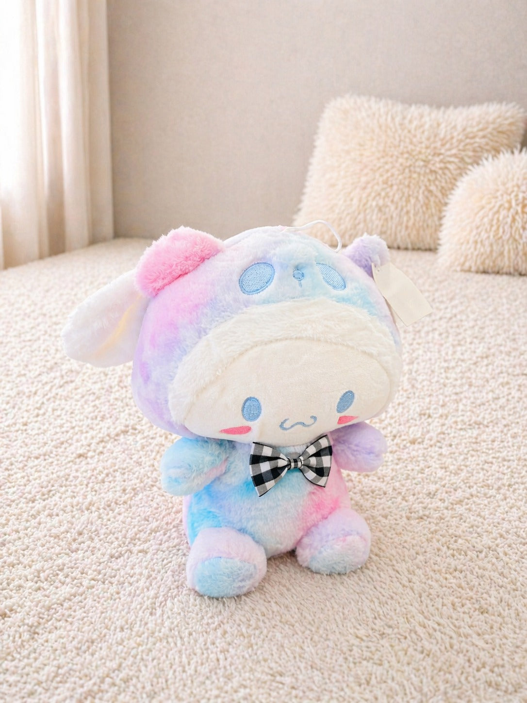 Cute Pastel Plush Toy with Bow – Soft Stuffed Toy for Kids & Gifting