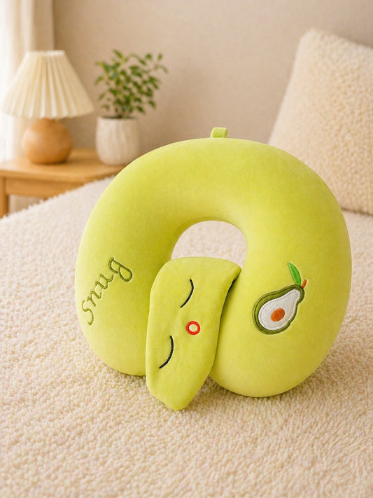 Cute Avocado Neck Pillow Plush – Soft Travel Pillow for Kids & Gifting 🥑💚