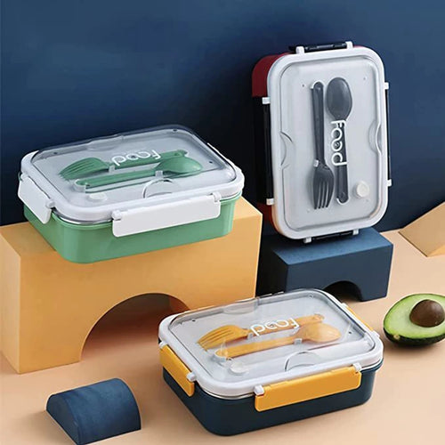 GIBO 100% Spill free Bento Lunch Box, 3 Compartment Stainless Steel