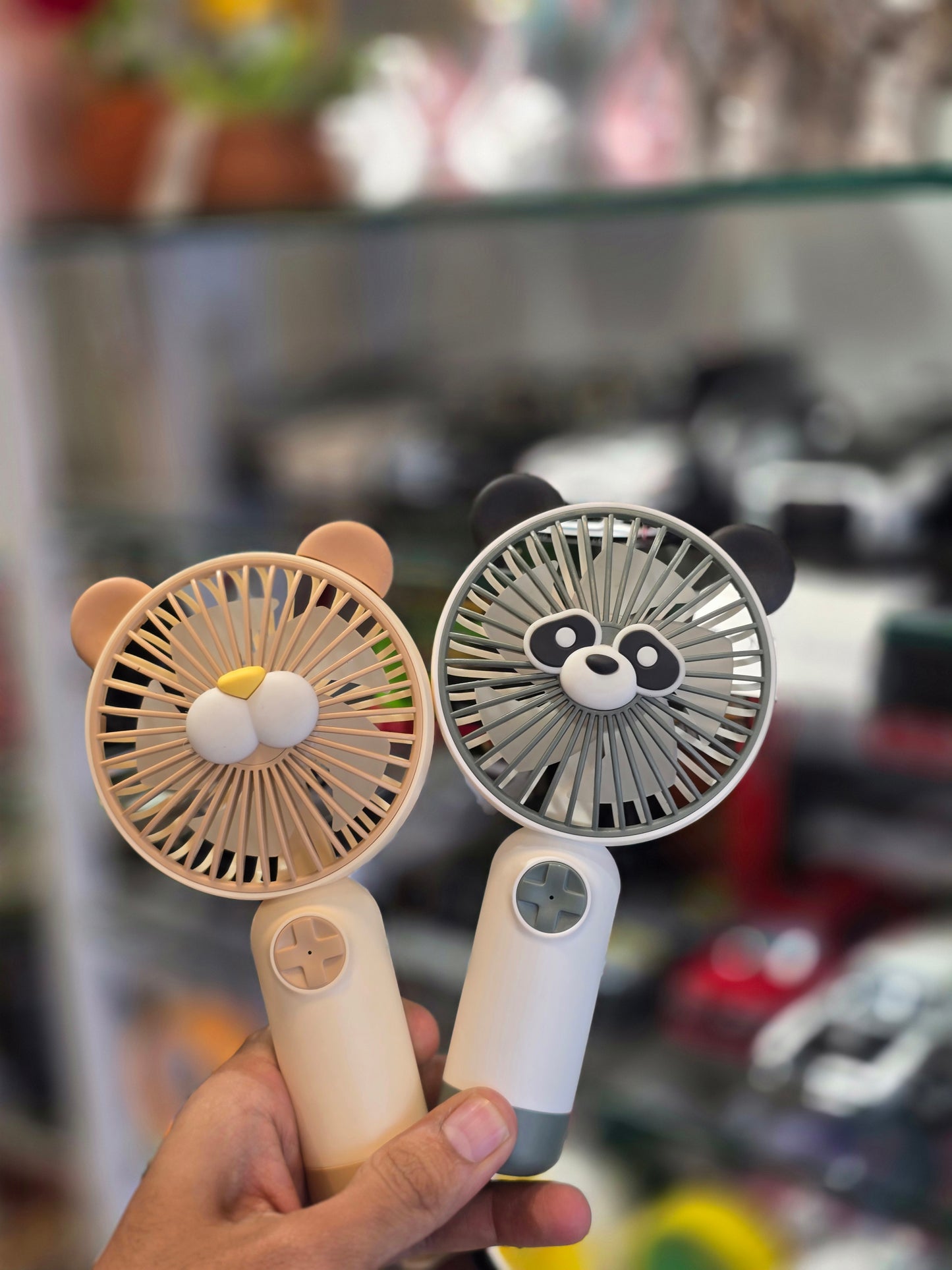 Cute Handheld Rechargeable Fan with Mobile Stand