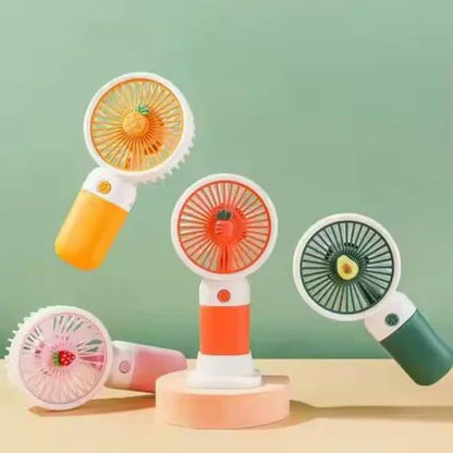Cute Mini Rechargeable Fan with Mobile Stand
