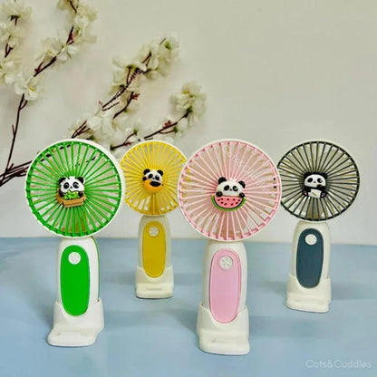Cute Panda USB Rechargeable  Fan with Mobile Stand