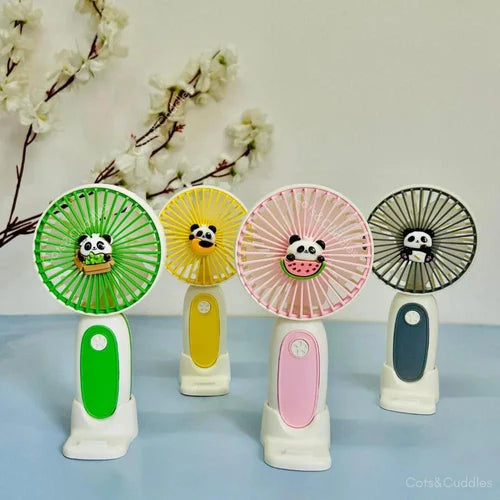 Cute Panda USB Rechargeable  Fan with Mobile Stand