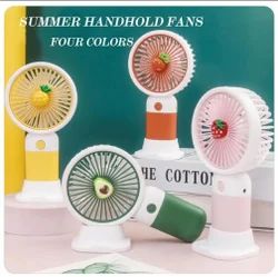 Cute Mini Rechargeable Fan with Mobile Stand