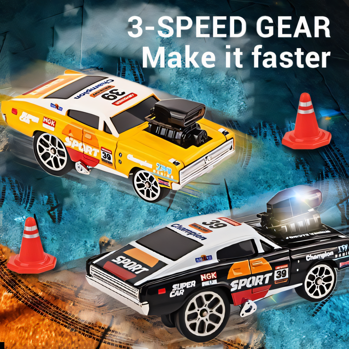Alloy RC Metal Drift car 1:64