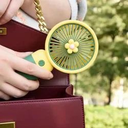 Cute Mini Rechargeable Fan with Mobile Stand