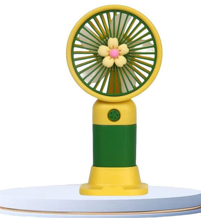 Daisy Handheld Rechargeable Fan with Mobile Stand