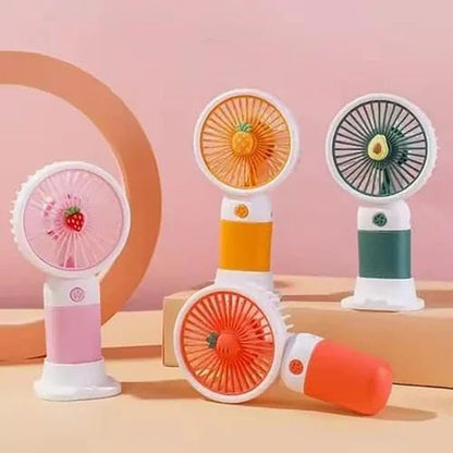 Cute Mini Rechargeable Fan with Mobile Stand